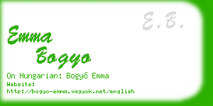 emma bogyo business card