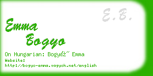 emma bogyo business card